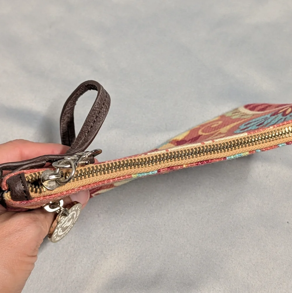 Spartina 449 Multicolor Paisley Wristlet with Turquoise Accents